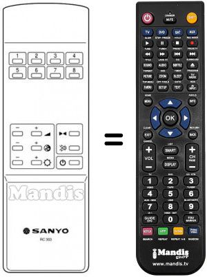 T&eacute;l&eacute;commande &eacute;quivalente RC 303