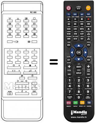 T&eacute;l&eacute;commande &eacute;quivalente RC 658