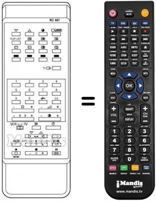 T&eacute;l&eacute;commande &eacute;quivalente Fisher CCF 6305