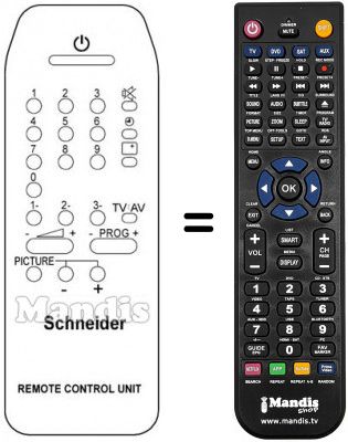 Télécommande équivalente REM.CONTR.UNIT 39 PROGR