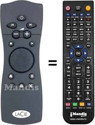 Télécommande équivalente LaCie LACINEMA RUGGED HD