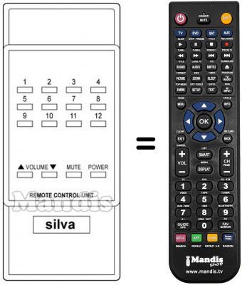T&eacute;l&eacute;commande &eacute;quivalente REMOTE CONTROL UNIT 12 PROG