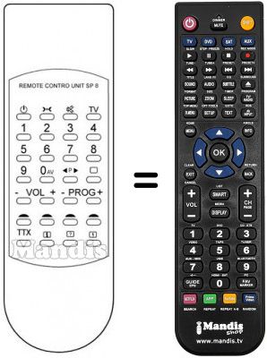 T&eacute;l&eacute;commande &eacute;quivalente REMOTE CONTROL UNIT SF 3