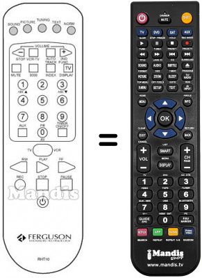 Télécommande équivalente RHT 10 Télécommande équivalente RHT 10
