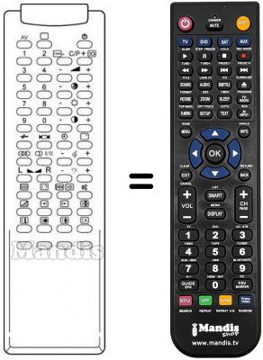 Télécommande équivalente 3F14-00034-301 Télécommande équivalente 3F14-00034-301