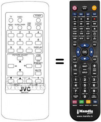 Télécommande équivalente JVC C 21Z