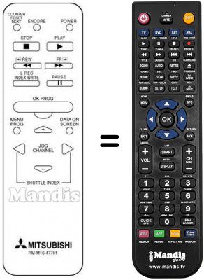 Télécommande équivalente RM 531521-57404 Télécommande équivalente RM 531521-57404