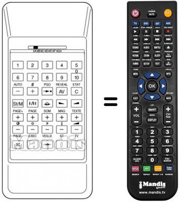 Télécommande équivalente RMC 35 Télécommande équivalente RMC 35