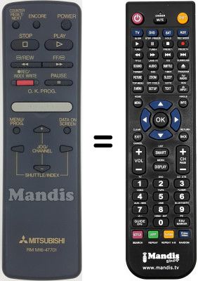 Télécommande équivalente RM M16-47701 Télécommande équivalente RM M16-47701