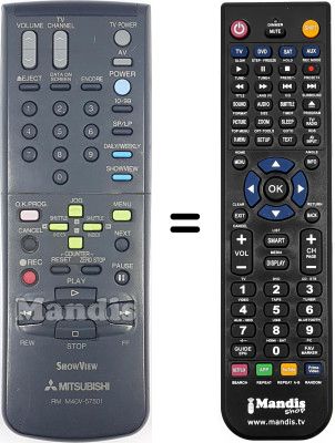 Télécommande équivalente RM M40V-57501 Télécommande équivalente RM M40V-57501