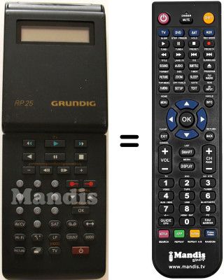 T&eacute;l&eacute;commande &eacute;quivalente Grundig GV-2392 VPT