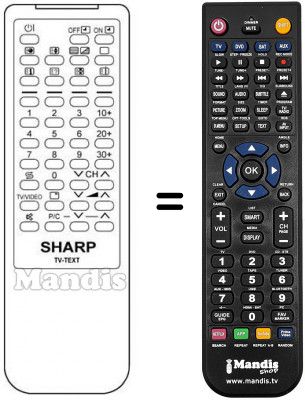 Télécommande équivalente RRMCG 0959 PESA