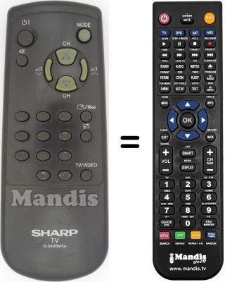 Télécommande équivalente Sharp 37 AM 24S