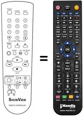 Télécommande équivalente Naonis RV 820 S