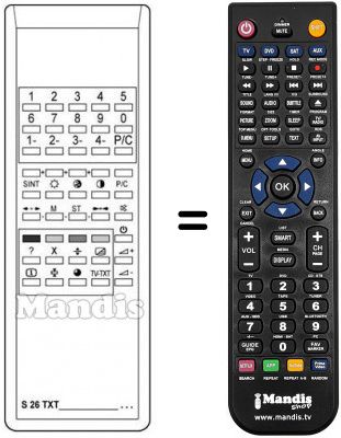 T&eacute;l&eacute;commande &eacute;quivalente S 26 TXT