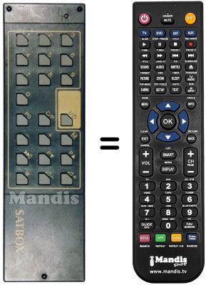 T&eacute;l&eacute;commande &eacute;quivalente SAT BOX TZ-ER 200