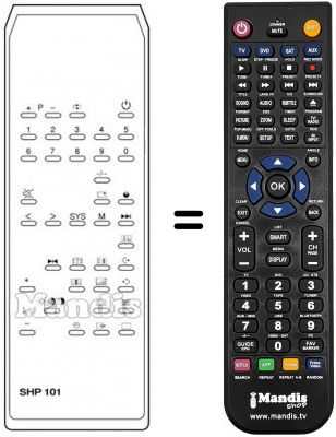 Télécommande équivalente SHP 101