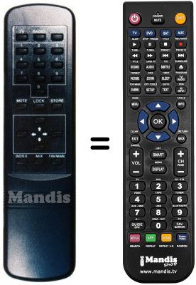 T&eacute;l&eacute;commande &eacute;quivalente STAR SAT