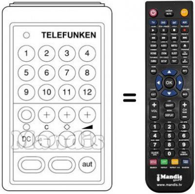 Télécommande équivalente SUPERSONIC 3001