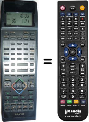 T&eacute;l&eacute;commande &eacute;quivalente Sanyo VHR-D5900 I