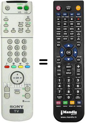 Télécommande équivalente Sony KP-61 PS2