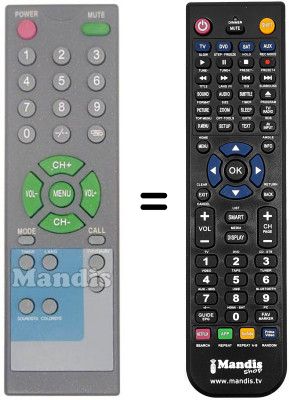 T&eacute;l&eacute;commande &eacute;quivalente DIKOM TVA J 104 B