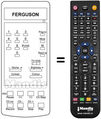 Télécommande équivalente T 748 Télécommande équivalente T 748