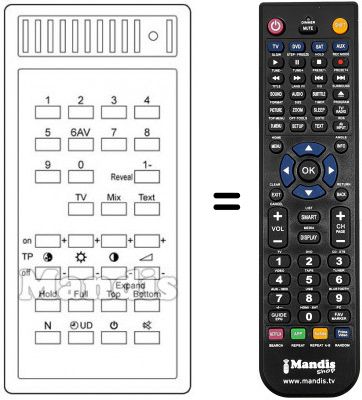Télécommande équivalente T 732 Télécommande équivalente T 732
