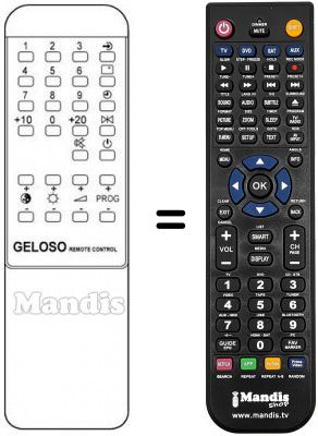 Télécommande équivalente Geloso G 14130