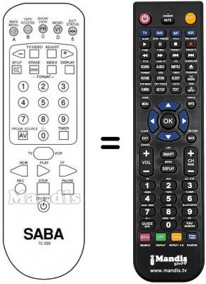 Télécommande équivalente TC 639
