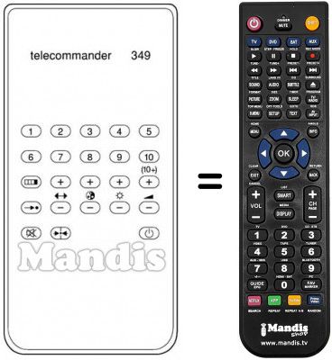 T&eacute;l&eacute;commande &eacute;quivalente TC 349