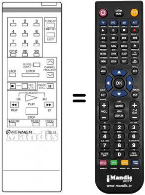 Télécommande équivalente TEL 12