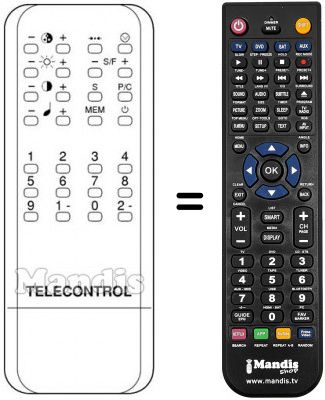 Télécommande équivalente TELECONTROL