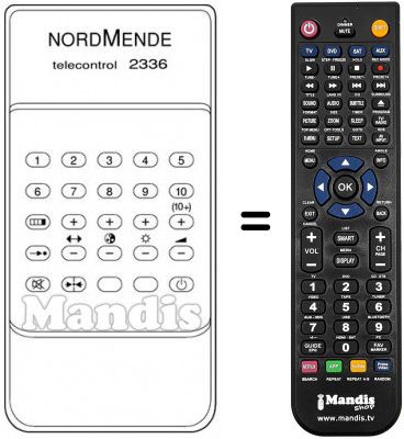 Télécommande équivalente TELECONTROL 2336 Télécommande équivalente TELECONTROL 2336