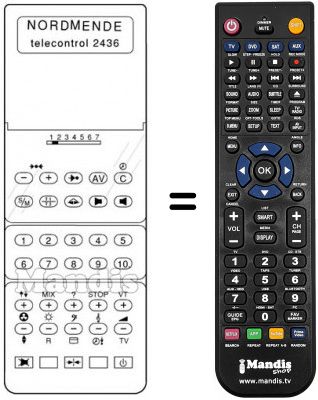 Télécommande équivalente 583.504 Télécommande équivalente 583.504