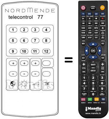 Télécommande équivalente 583.267 Télécommande équivalente 583.267