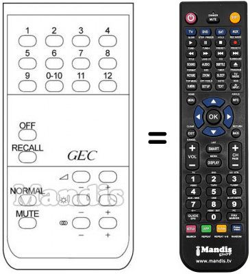 T&eacute;l&eacute;commande &eacute;quivalente TELEMASTER 12