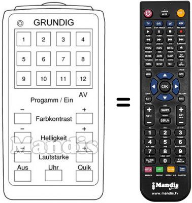 T&eacute;l&eacute;commande &eacute;quivalente TELEPILOT 21 UHR