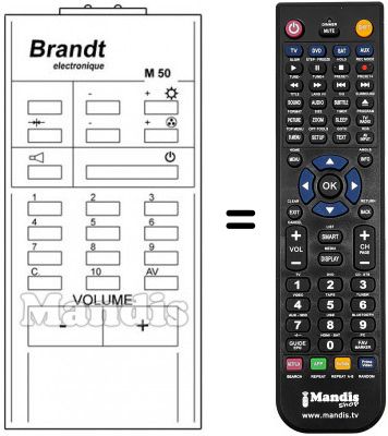 Télécommande équivalente Thomson D 36 FI Télécommande équivalente Thomson D 36 FI