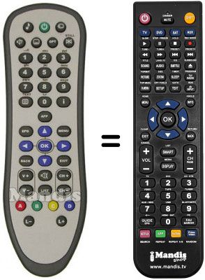 T&eacute;l&eacute;commande &eacute;quivalente SAGEMCOM DTI 85 HD