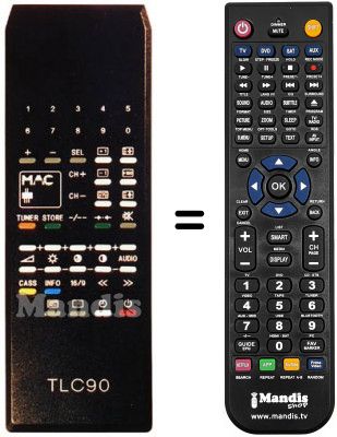 T&eacute;l&eacute;commande &eacute;quivalente TLC 90