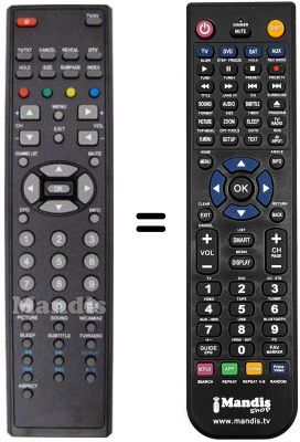 Télécommande équivalente THES TL 3251 USB