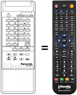 T&eacute;l&eacute;commande &eacute;quivalente TNQ 8E 0434