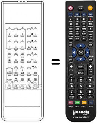 Télécommande équivalente TPG 703