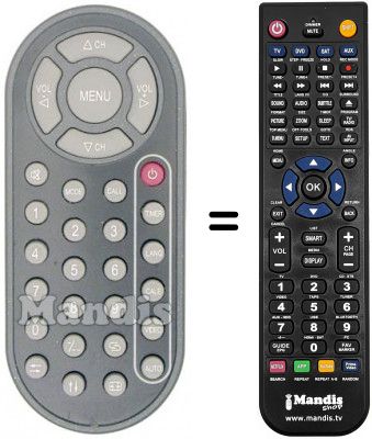 T&eacute;l&eacute;commande &eacute;quivalente Telesystem TS 07 AX