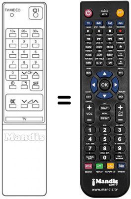 Télécommande équivalente ROBOTRON TV 51-360