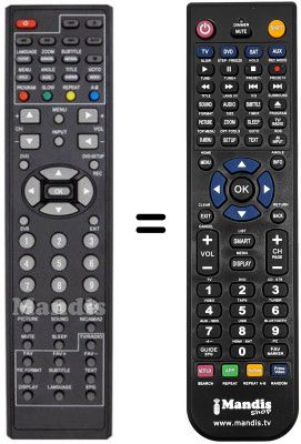 T&eacute;l&eacute;commande &eacute;quivalente United TVD 9094 DVBT