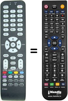 Télécommande équivalente Arc En Ciel 32 E 92 NH 22 W Télécommande équivalente Arc En Ciel 32 E 92 NH 22 W