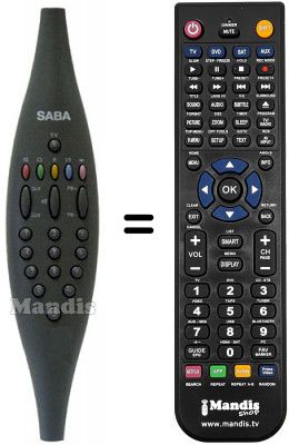 Télécommande équivalente Saba T 7049 NICX Télécommande équivalente Saba T 7049 NICX