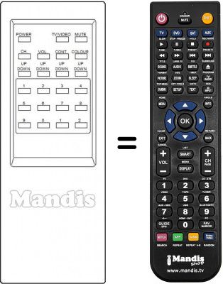 Télécommande équivalente 3F14-00007-253 Télécommande équivalente 3F14-00007-253